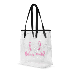 Clear tote bag Breast Cancer