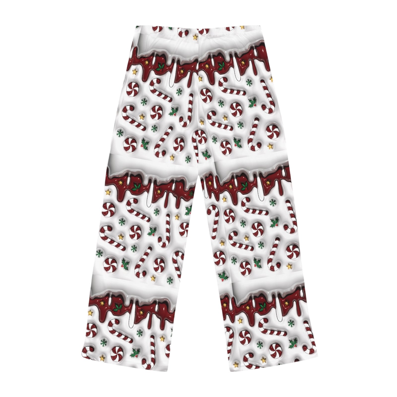 Festive Candy Cane Women's Pajama Pants, Cozy Holiday Lounge Pants, Christmas PJs, Gift for Her, Winter Relaxation Wear