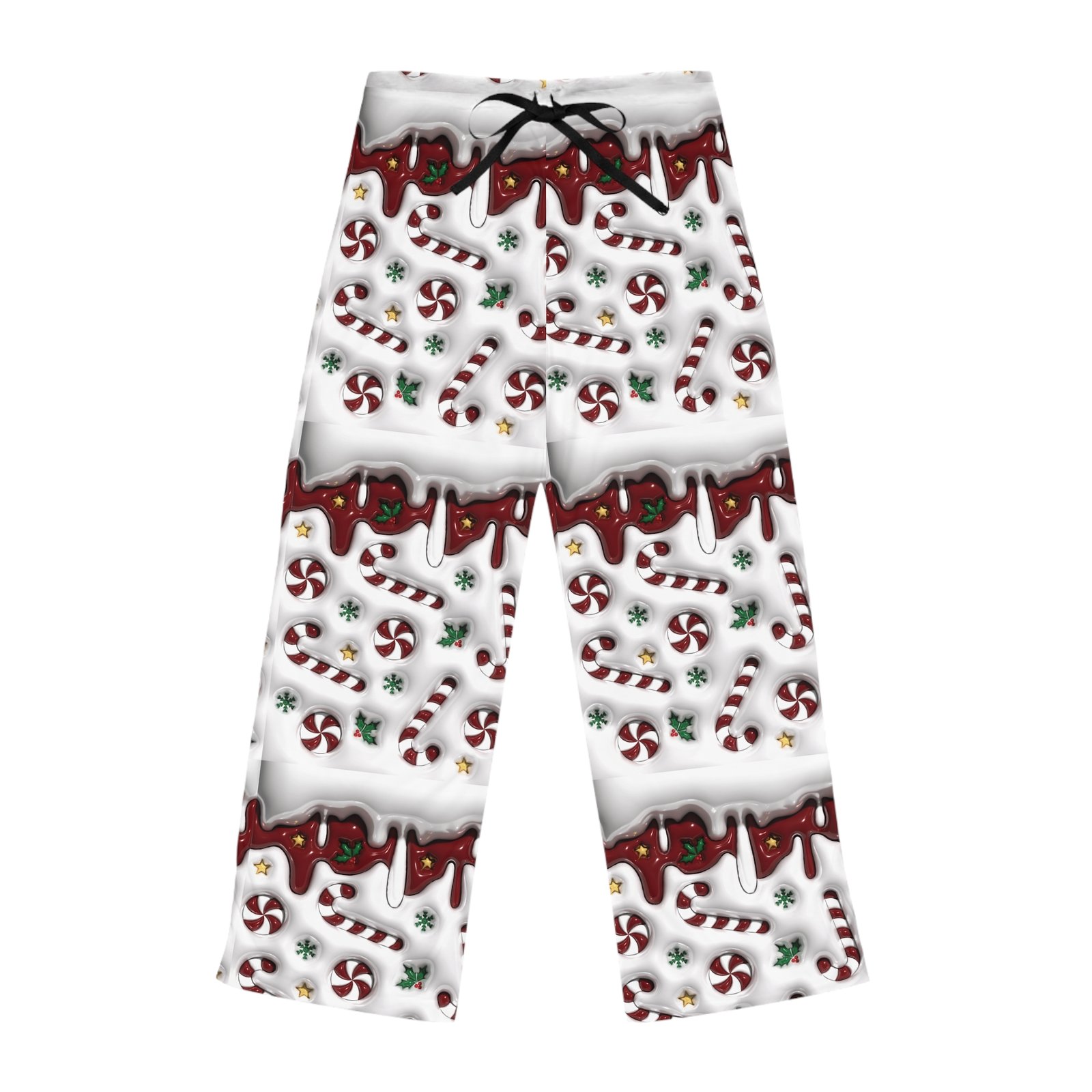 Festive Candy Cane Women's Pajama Pants, Cozy Holiday Lounge Pants, Christmas PJs, Gift for Her, Winter Relaxation Wear